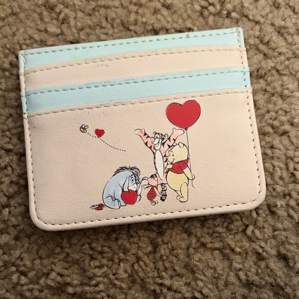 Disney Winnie the Pooh Card Holder - Cream and Light Blue